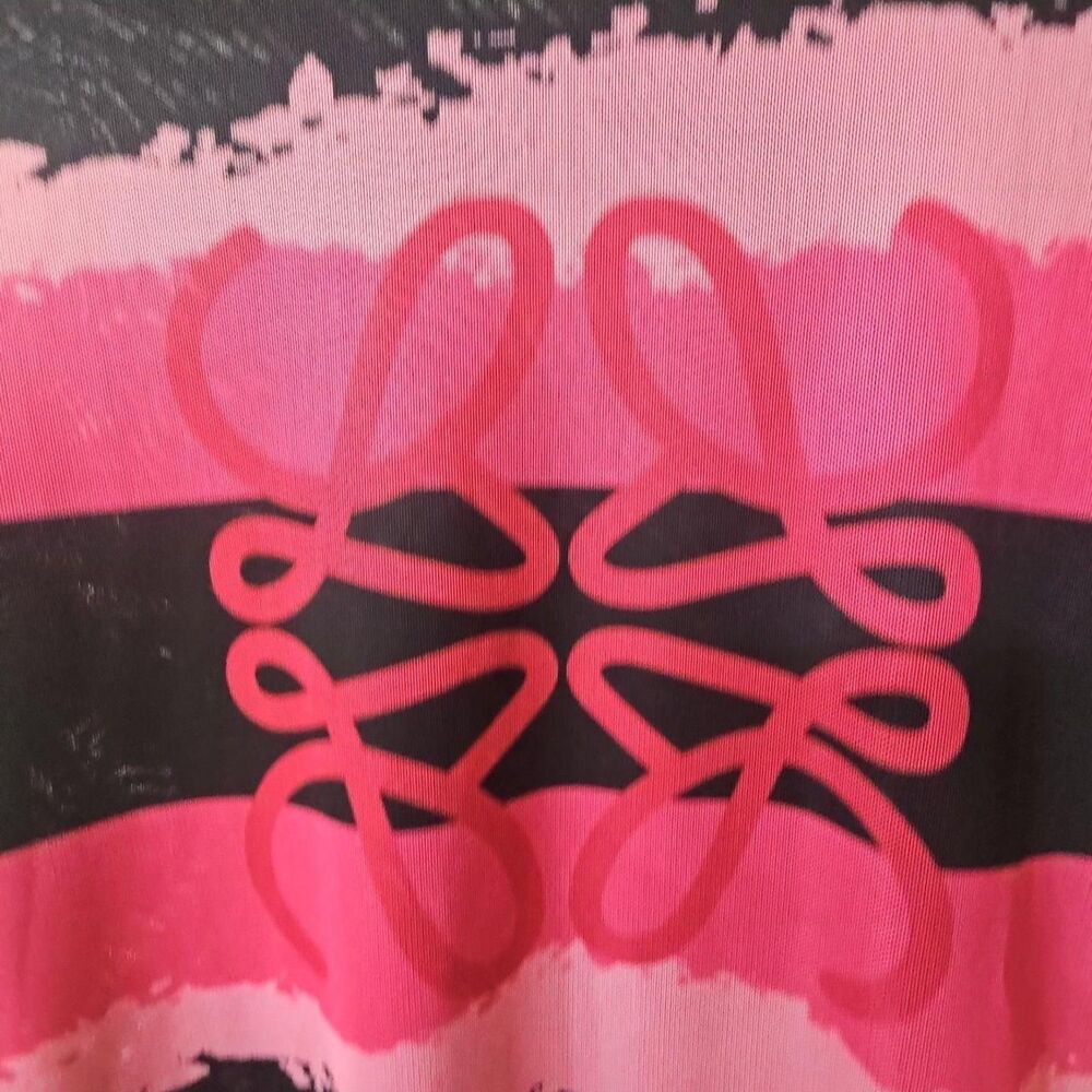 JNJA Anagram Motif Striped Mesh T-Shirt - Picture 3 of 8